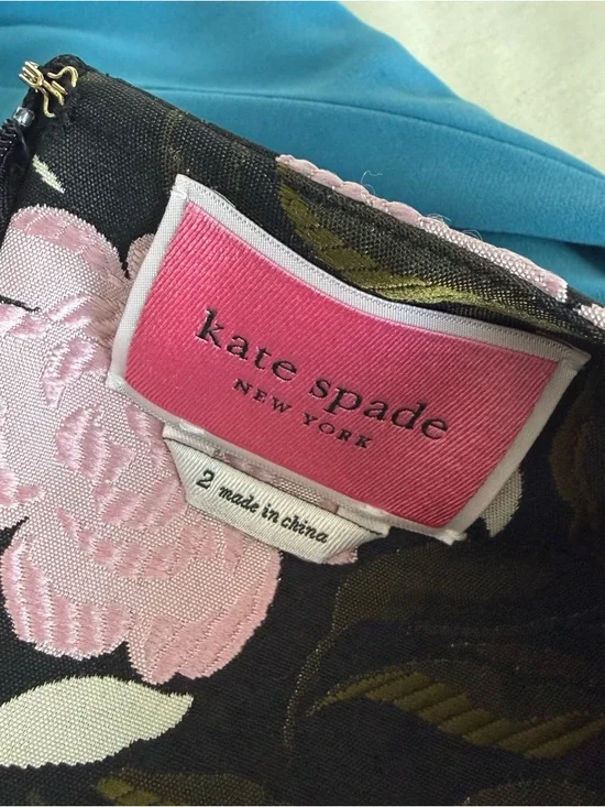 Kate Spade Floral Jacquard Dress | Rose Print Shift Dress | Size 2 - Picture 5 of 7